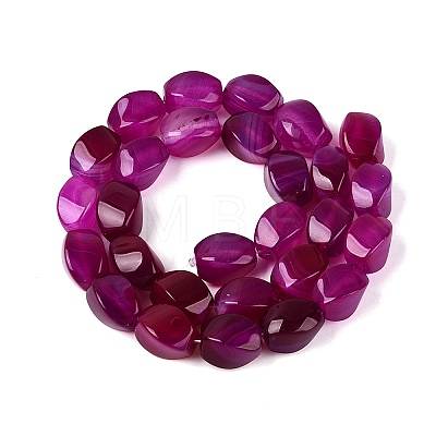 Dyed & Heated Natural Agate Beads Strands G-N359-14A-04-1