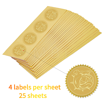 Self Adhesive Gold Foil Embossed Stickers DIY-WH0211-034-1