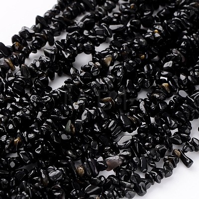 Natural Obsidian Bead Strands F079-1