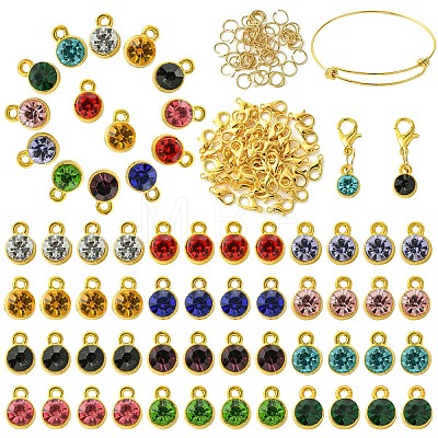 DIY Birthstone Charm Bangle & Pendant Decoration Making Kits DIY-YW0008-95-1