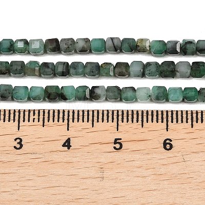 Natural Emerald Beads Strands G-B175-C04-3x3mm-1