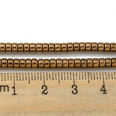 Electroplated Synthetic Non-magnetic Hematite Beads Strands G-K361-A05-01-1