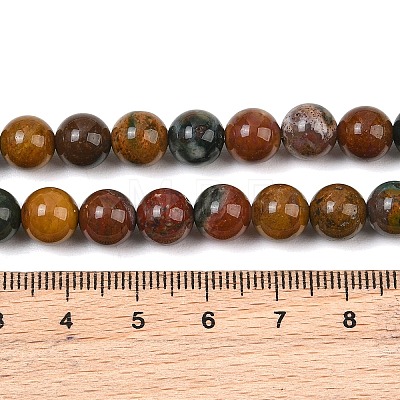 Natural New Ocean Jasper Bead Strands G-G954-01-8mm-1