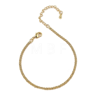 Brass Rope Chain Bracelets for Women BJEW-G735-08G-1