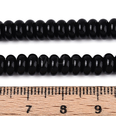Opaque Spray Painted Glass Beads GLAA-ZX008-6mm-18F-1