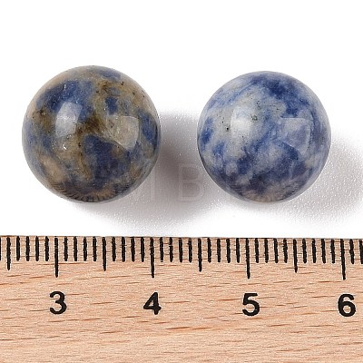 Natural Blue Spot Jasper No Hole Sphere Beads G-K353-04C-14-1