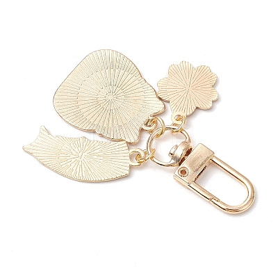 Fortune Cat Fish Flower Alloy Enamel Pendant Decorations AL-CJEB47-02-1