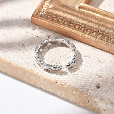 Brass Open Cuff Rings for Women RJEW-U032-04G-1