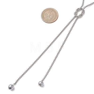 304 Stainless Steel Box Chain Lariat Necklaces NJEW-JN05886-1