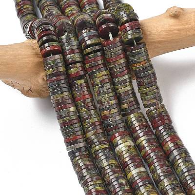 Natural Dragon Blood Beads Strands G-G329-B07-8x1mm-1