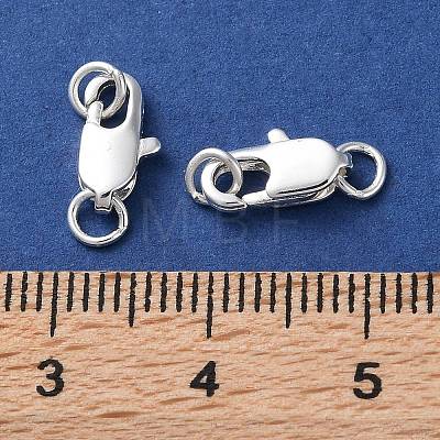 Rack Plating Brass Lobster Claw Clasps KK-F090-24S-01-1