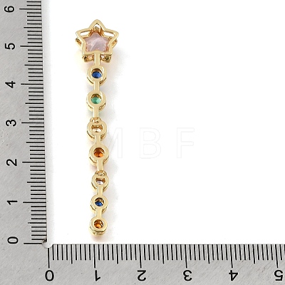 Brass Micro Pave Colorful Cubic Zirconia Big Pendants KK-E802-04G-1