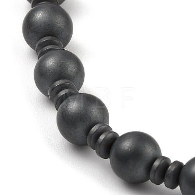 Synthetic Non-Magnetic Hematite Beaded Bracelets BJEW-E084-09-1