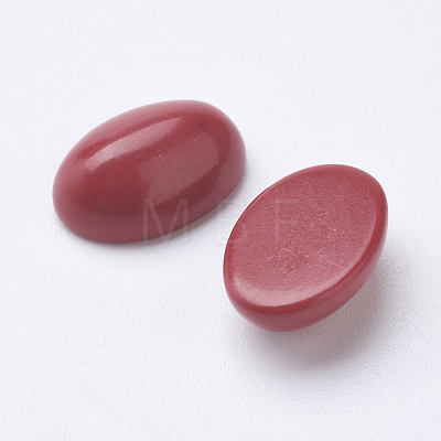 Synthetic Coral Cabochons X-G-F501-02-10x14mm-1