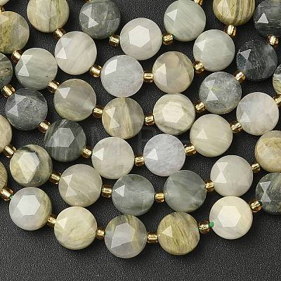 Natural Green Rutilated Quartz Beads Strands G-C116-A145-01-1
