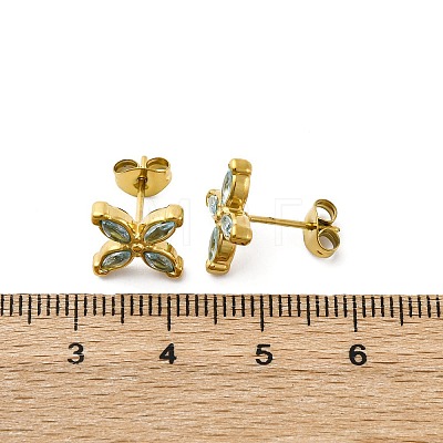 304 Stainless Steel Stud Earrings EJEW-C135-01G-05-1