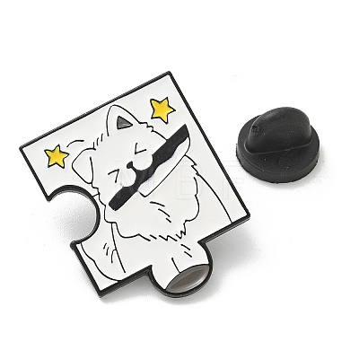 Animal Puzzle Theme Enamel Pins JEWB-Q008-04D-1