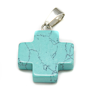 Natural & Synthetic Mixed Stone Pendants G-S293-15-B-1