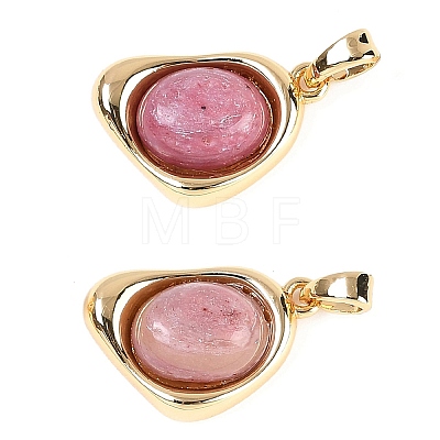 Natural Rhodonite Pendants KK-U043-52G-05-1