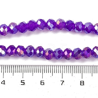 Baking Electroplate Glass Beads Strands DGLA-A039-J8mm-B05-1