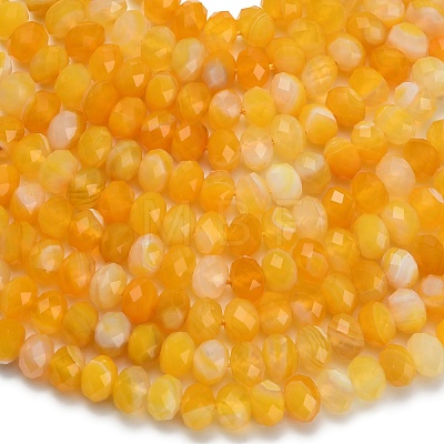 Natural Banded Agate Beads Strands G-Z111-A01-02-1