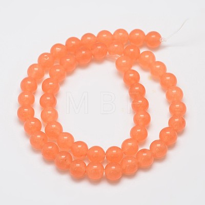 Natural & Dyed Malaysia Jade Bead Strands G-A146-8mm-A05-1