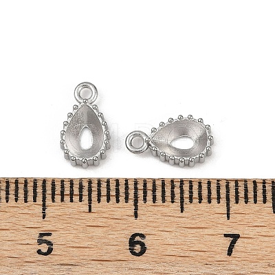 304 Stainless Steel Pendant Cabochon Settings STAS-G356-05P-1