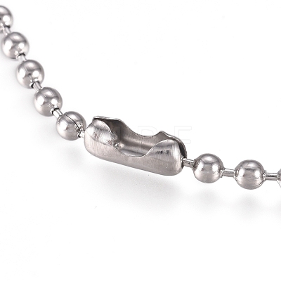 304 Stainless Steel Ball Chain Necklace STAS-D233-06P-1