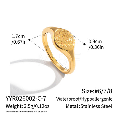 304 Stainless Steel Finger Rings for Women DP0534-9-1