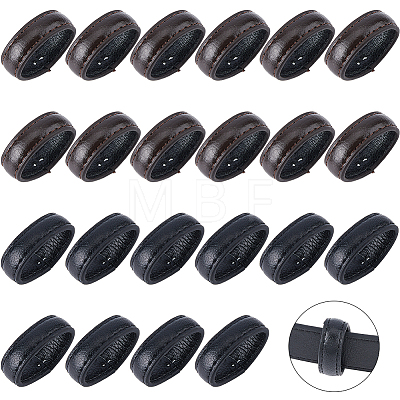 24Pcs 2 Colors PU Imitation Leather Loop Keepers DIY-FH0011-03-1