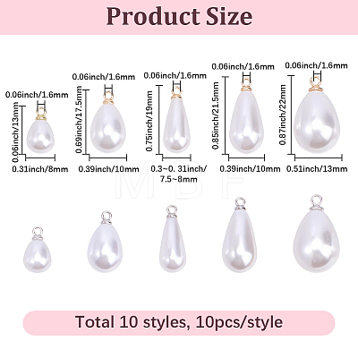 ABS Plastic Pearl Pendants FIND-BM0001-56A-1