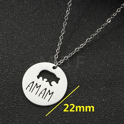201 Stainless Steel Pendant Necklaces WG12F44-02-1