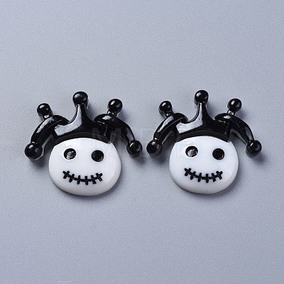 Halloween Theme Opaque Resin Cabochons RESI-D0003-05-1