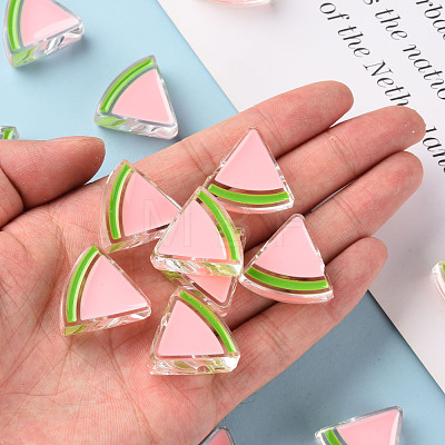 Transparent Enamel Acrylic Beads TACR-S155-001E-1