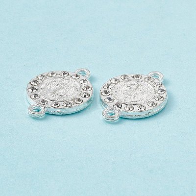 Religion Alloy Crystal Rhinestone Connector Charms FIND-A024-15S-1