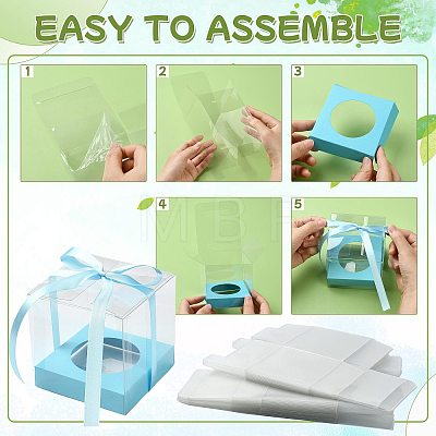 Square PET & Paper Bakery Box CON-FZC0002-004D-1