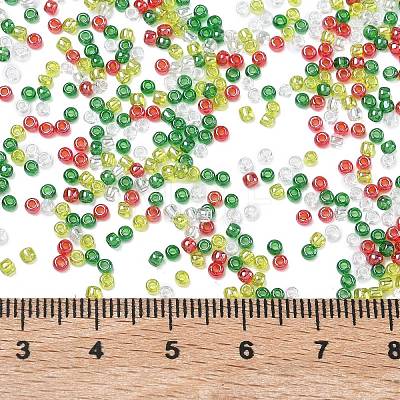 4 Colors 11/0 Christmas TOHO Round Seed Beads SEED-X0058-26-1