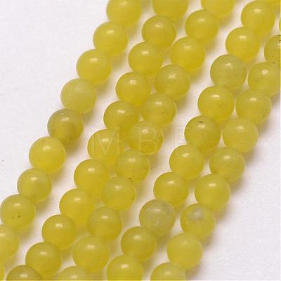 Natural Olive Jade Beads Strands G-K146-64-3mm-1