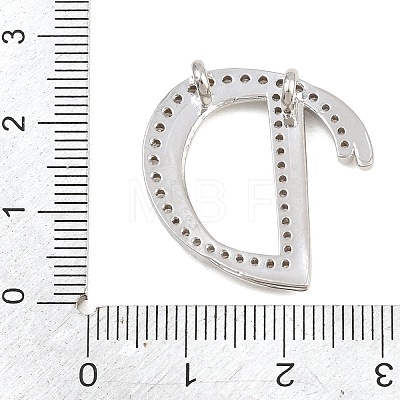 Brass Micro Pave Clear Cubic Zirconia Pendants CU-CBA8481-01P-D-1