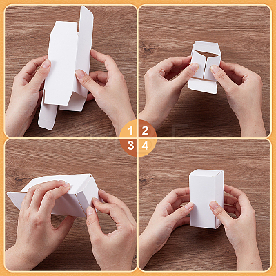Foldable Creative Kraft Paper Box CON-WH0113-01A-1
