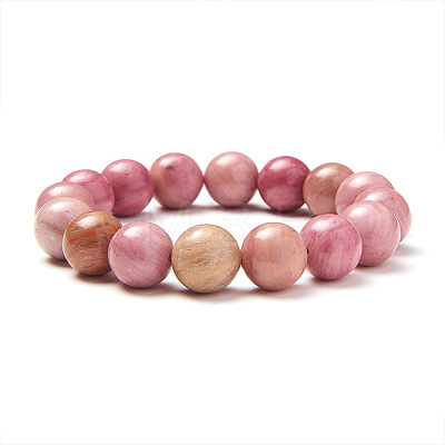 SUNNYCLUE Natural Rhodochrosite Round Beads Stretch Bracelets BJEW-PH0001-10mm-13-1