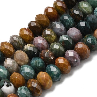 Natural Ocean Agate/Ocean Jasper Beads Strands G-C259-A32-5x8mm-1
