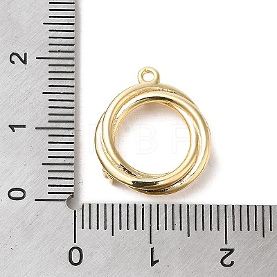 Brass Micro Pave Cubic Zirconia Pendants KK-D091-03G-1
