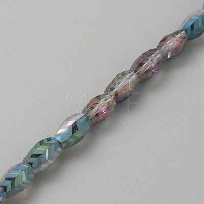 Transparent Electroplate Glass Beads EGLA-TAC0005-01E-1