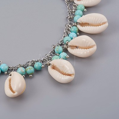 Cowrie Shell Anklets AJEW-AN00246-1