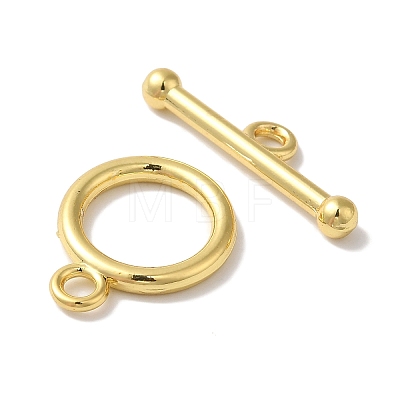 Rack Plating Brass Toggle Clasps KK-A225-06G-1