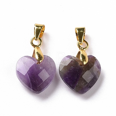 Natural Amethyst Pendants G-C023-07C-1