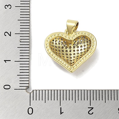 Rack Plating Brass Micro Pave Clear Cubic Zirconia
 Pendants KK-R163-03G-1