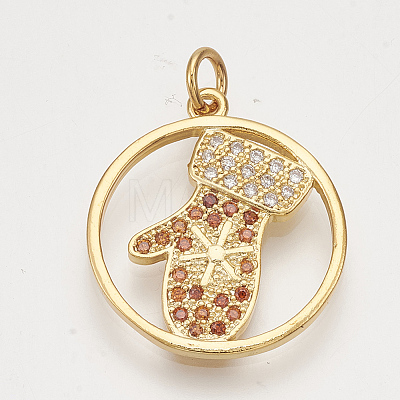 Brass Cubic Zirconia Pendants & Stud Earrings & Adjustable Rings Jewelry Sets SJEW-S043-06-1
