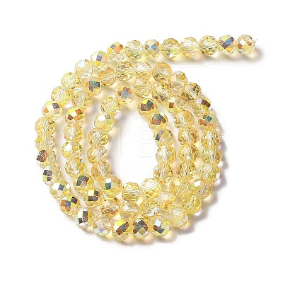 Half Golden Plated Electroplate Beads Strands EGLA-H104-08A-HP01-1